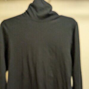 Black Cotton Turtleneck Shirt